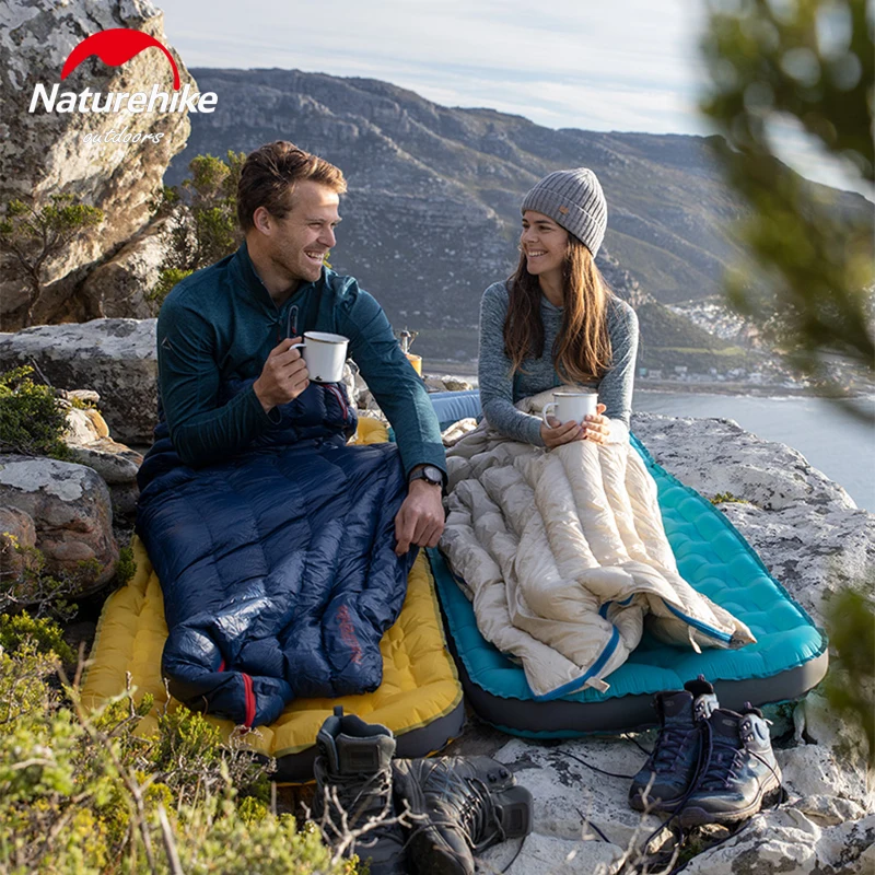 Naturehike Envelope Duck Down Sleeping Bag Ultralight Winter Outdoor Camping Waterproof CW280 CWM400 Rectangular Portable Warm