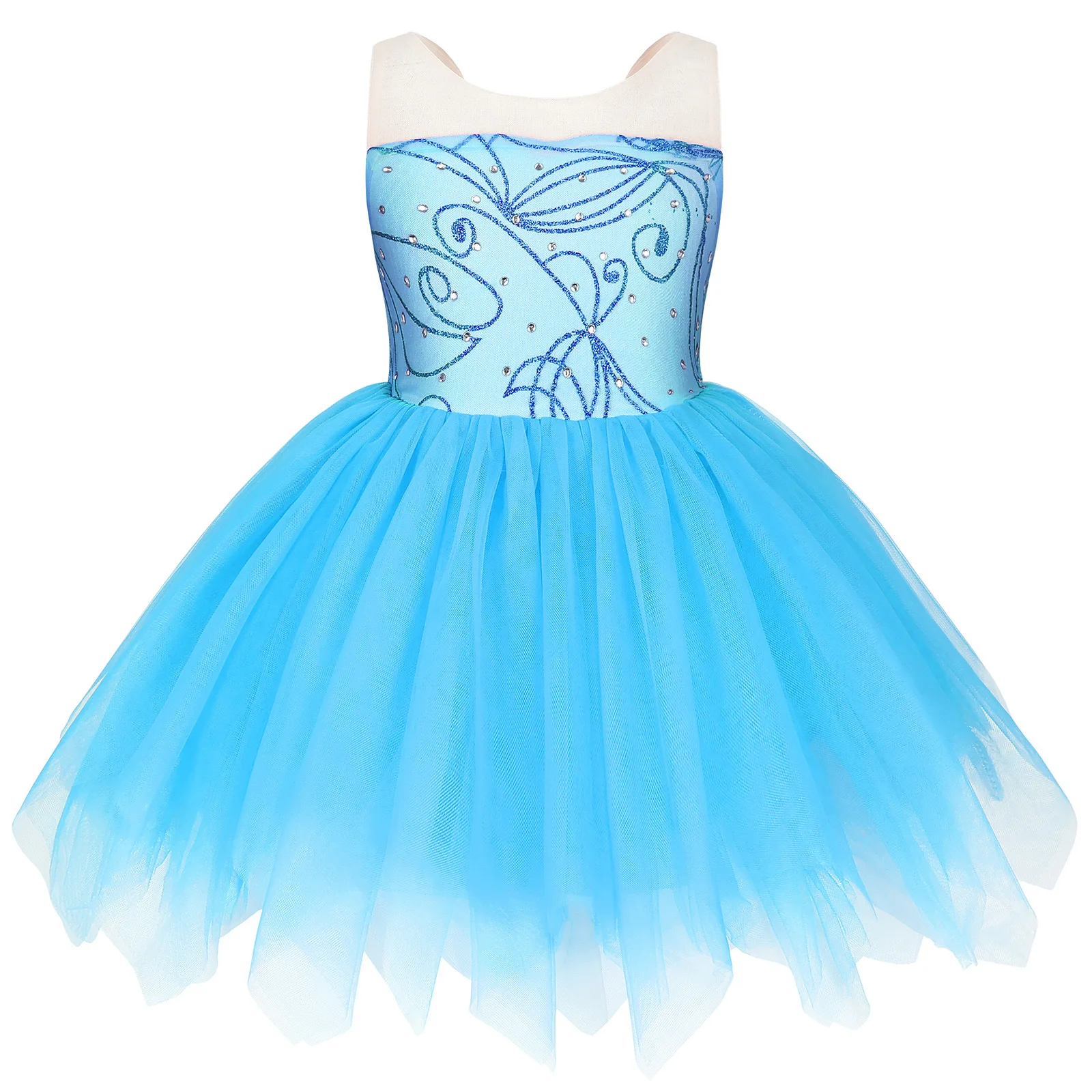 Disfraz de hada Pixie para niñas, princesa Disney Tinker Bell, vestido azul y morado con alas, vestidos de fiesta de cumpleaños, 2023