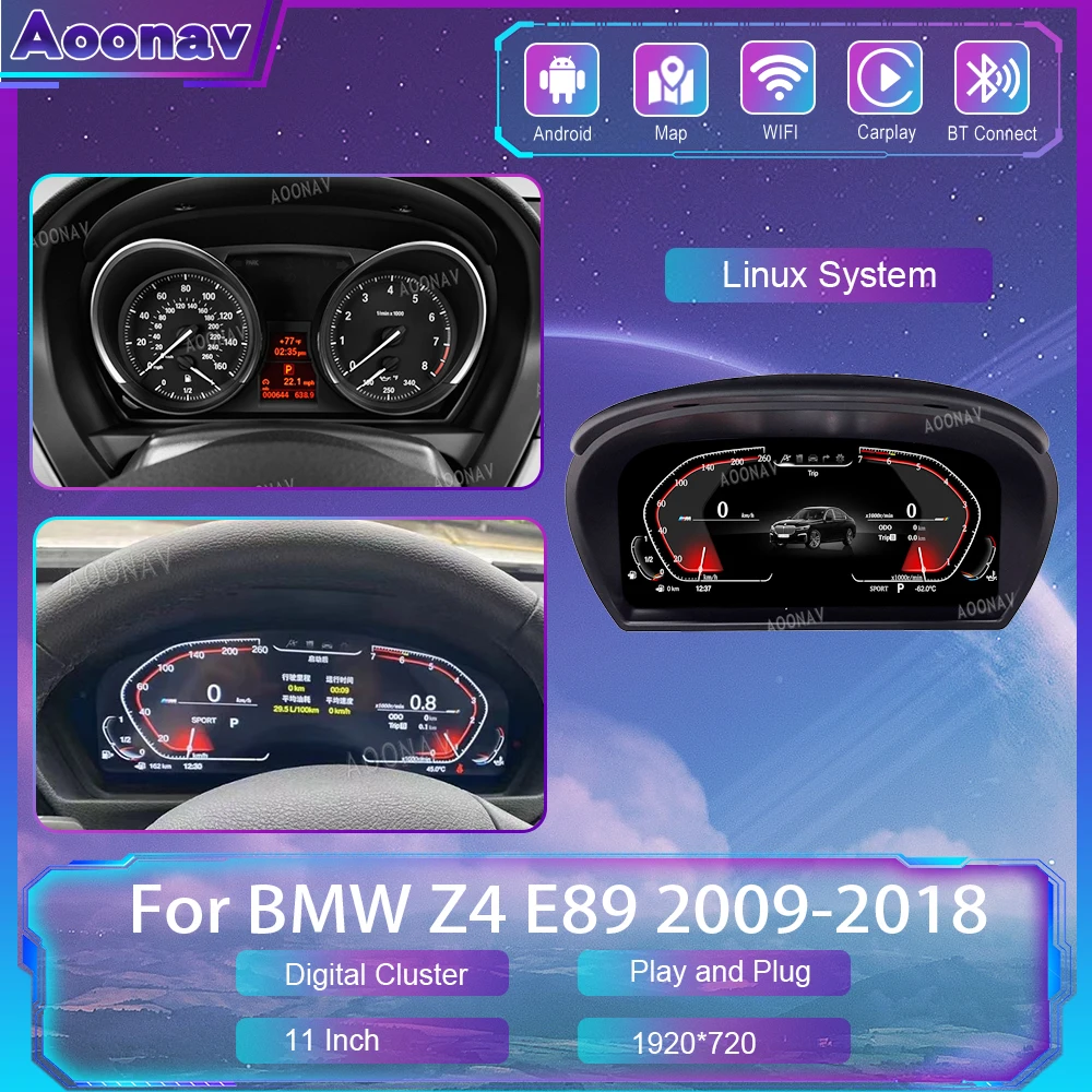 

Instrument For BMW Z4 E89 2009 2010-2018 Digital Cluster Virtual Cockpit Display LCD Dashboard Crystal Panel Meter Speedometer