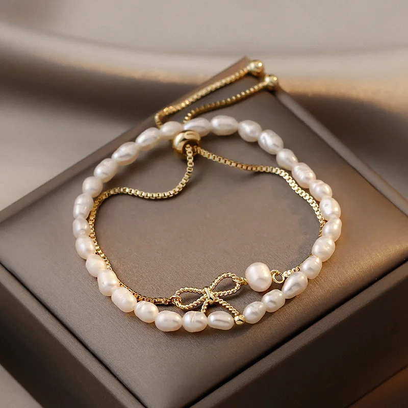 Freshwater Pearl and Rose Quartz Bracelet, Real Pearl, Gold and Quartz  Braceled, Mixed Beads Bracelet, Christmas Gift, Gift for Her - Etsy