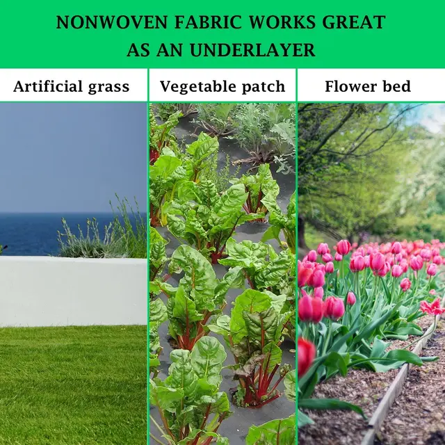 Geotextile Alapszövet, Udvari Fűszőrű Kendő, Kerti Virágágy, Talaj Elválasztása, Vízelvezetés, Lélegző Lúd Puha Kő - Image 4
