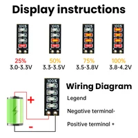 1S/2S/3S Mini Battery Level Indicator Module Lithium Battery Power Indicator Module Mini LED Battery Level Display Light - Image 3