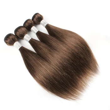 1 bundle cioccolato marrone 100% fasci di tessuto dei capelli umani estensione 50(±5) grammi stile dritto setoso colore 4 capelli indiani Remy Bobbi