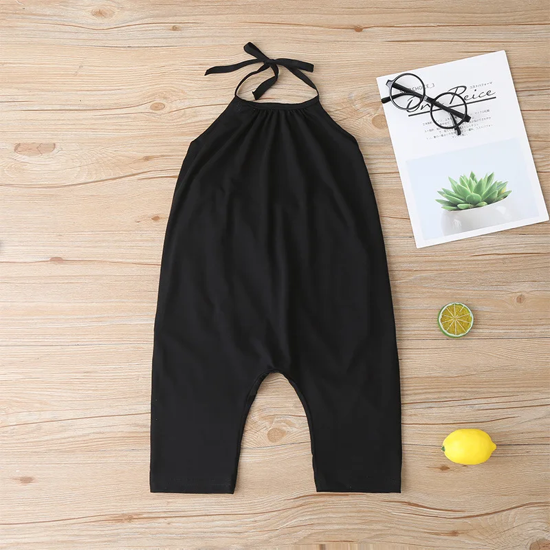 

Baby Romper Cotton Sleeveless Summer Kids Jumpsuits for Girl Toddler Children Overalls Solid Color