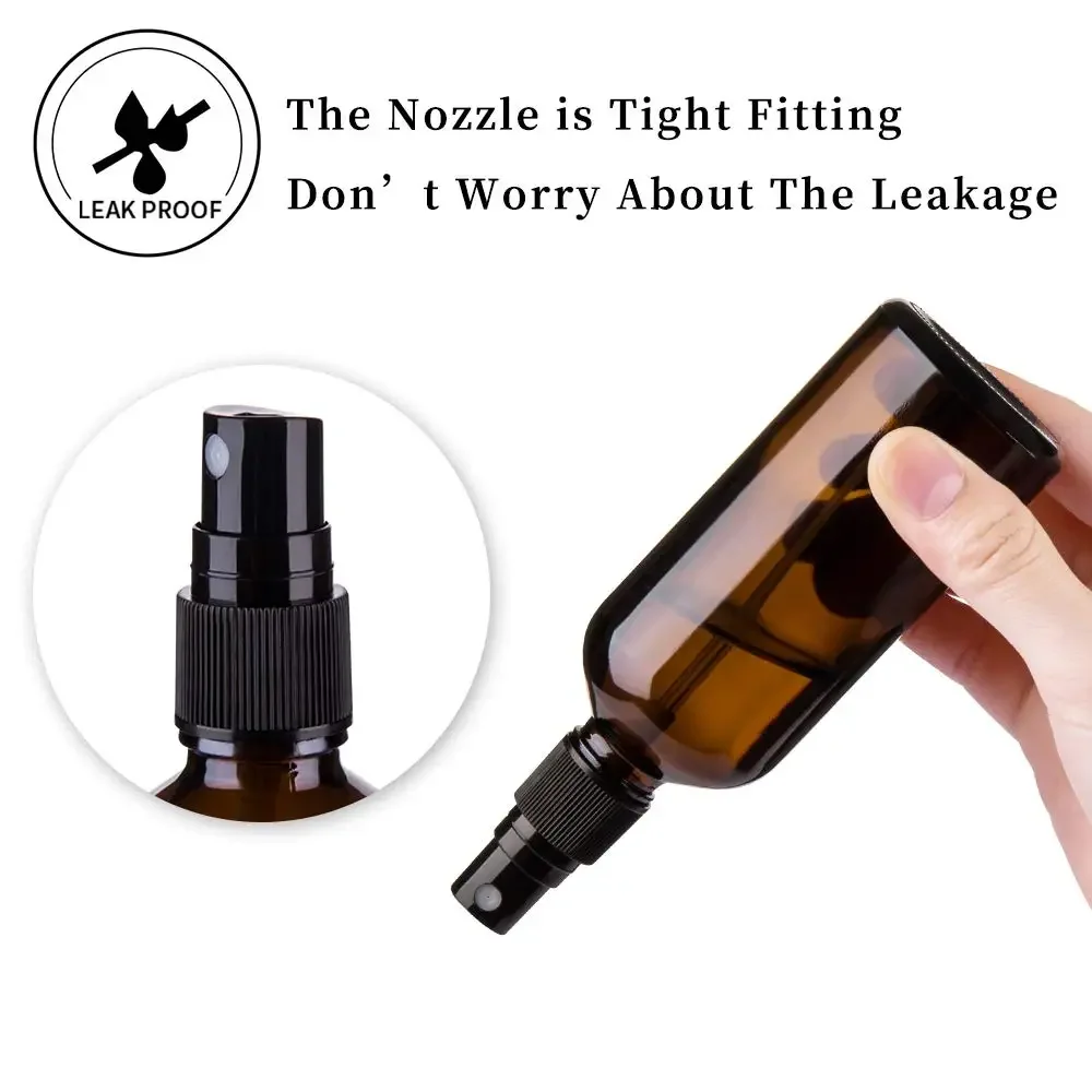 Perfume Bottle 1pcs 5ml-100ml Amber Glass Sprayer Atomize Travel Refillable Bottles Essential Oil Containers