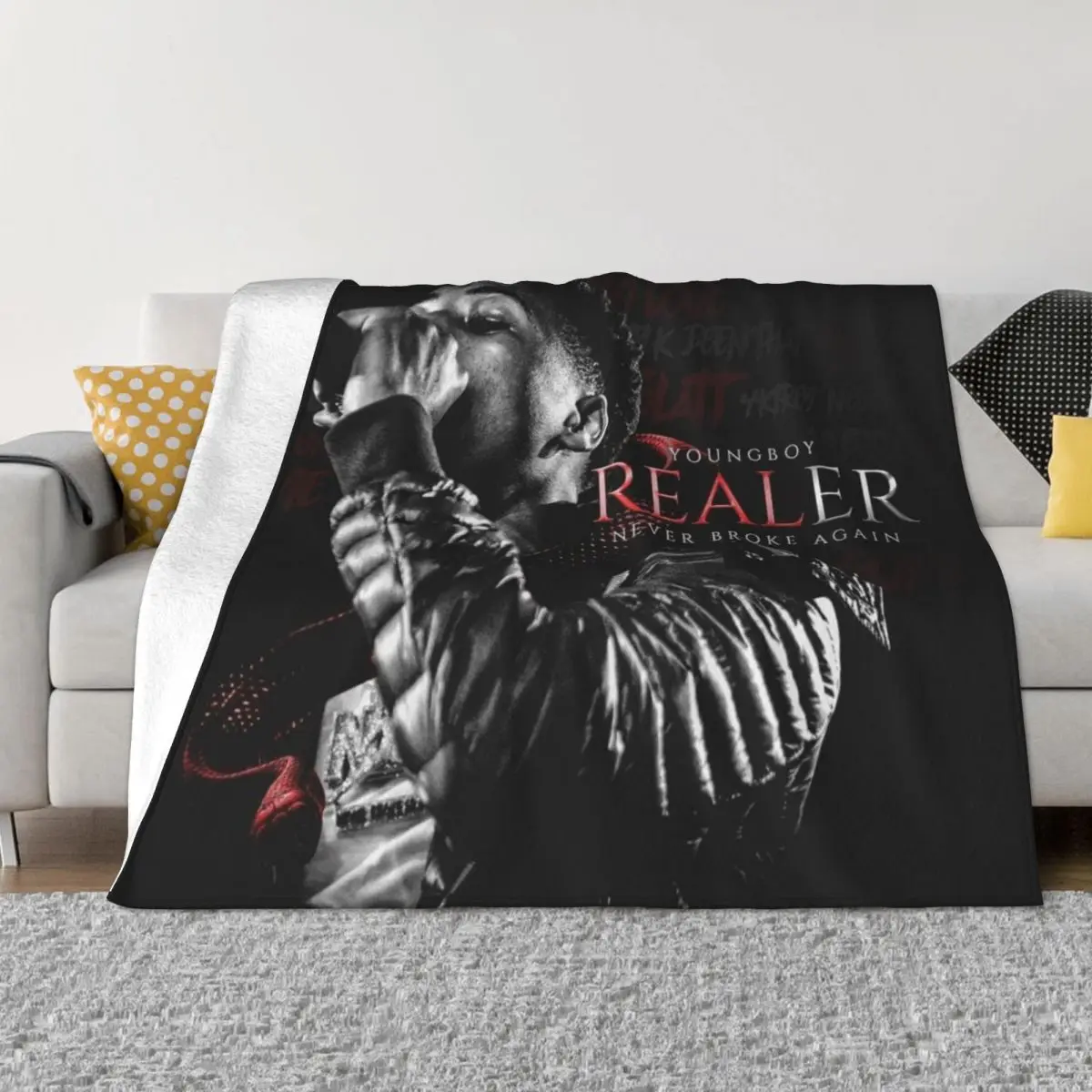 YoungBoy Never Broke Again - Realer Throw Blanket Decorative Bed Blankets Plaid on the sofa Weighted Blanket Blanket For Sofa