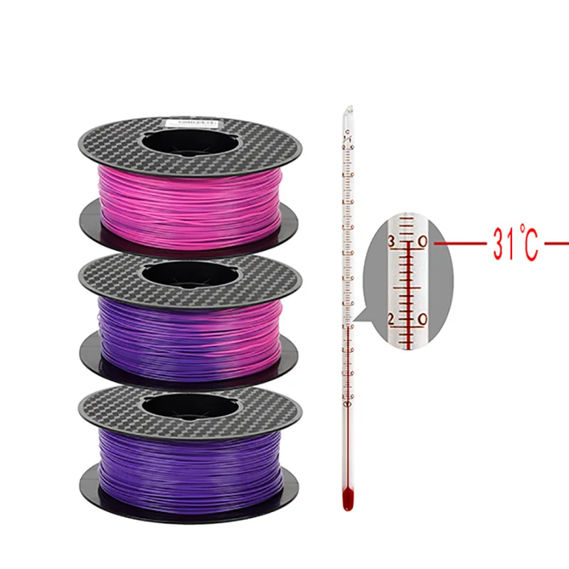 Color Change with Temperature 3D Printer Filament PLA Sublimation Plastic Chameleon 3D Printing Material 1.75mm 1kg/500g/250g