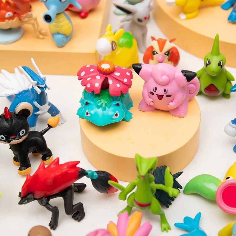 24 pçs pokemon mais novo feriado temático série caixa aleatória brinquedos  anime figura de ação para