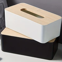 1pc Luxurious Bamboo Rectangular Tissue Box Cover - Waterproof, Elegant Holder for Disposable Paper Facial Tissues - Perfect for 1