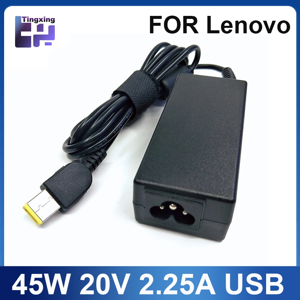 Laptop Charger 45W 20V 2.25A Slim Tip AC Adapter ADLX45NCC3A for Lenovo ThinkPad X230s X240 X240S X250 X260 X270 T440 T440S laptop charger