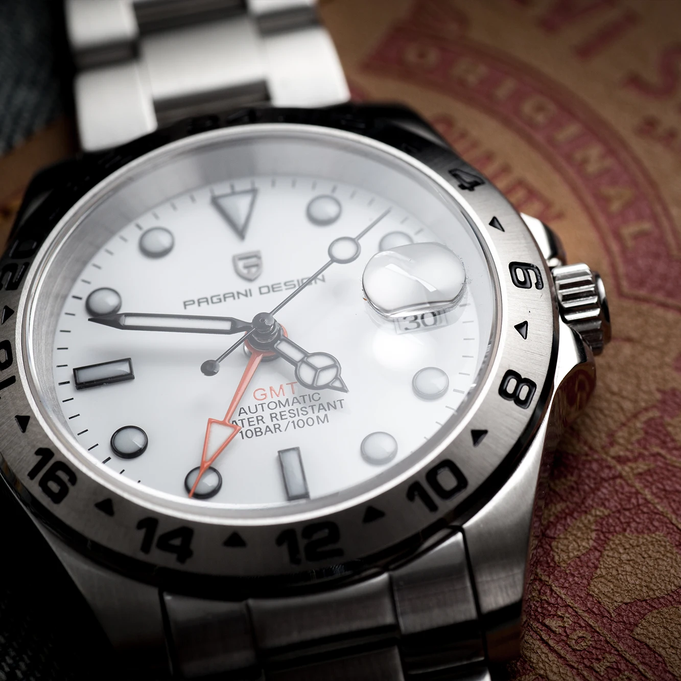 

PAGANI DESIGN GMT Men's Mechanical Watches NH34 Movement 40MM Sapphire Glass 100M Waterproof Wristwatch PD1762 V2 Reloj Hombre