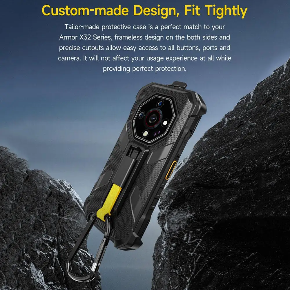 Back Clip Phone Case For Ulefone Armor X32 / X32 Pro Ulefone Back Clip Phone Case with Carabiner