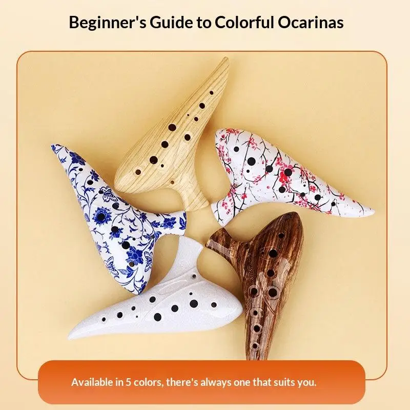 12-Gats Hars Ocarina In Alt-C - Valbestendig Muziekinstrument Voor Beginners En Professionals
