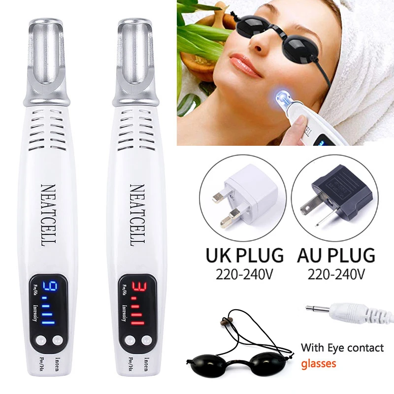 Picosecond Laser Pen Red Blue Light Therapy Tattoo Scar Mole Freckle Removal Dark Spot Remover
