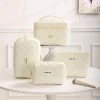 Women Makeup Bags Quilting Women Makeup Bag Portable Zipper Cosmetic Travel Organizer Female Handbag Toiletry Pouch for Girls 3