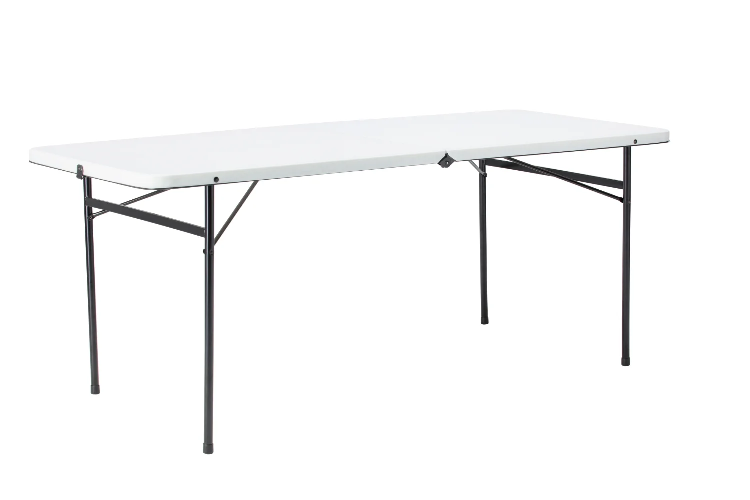 6 Foot Bi-Fold Plastic Folding Table, 1