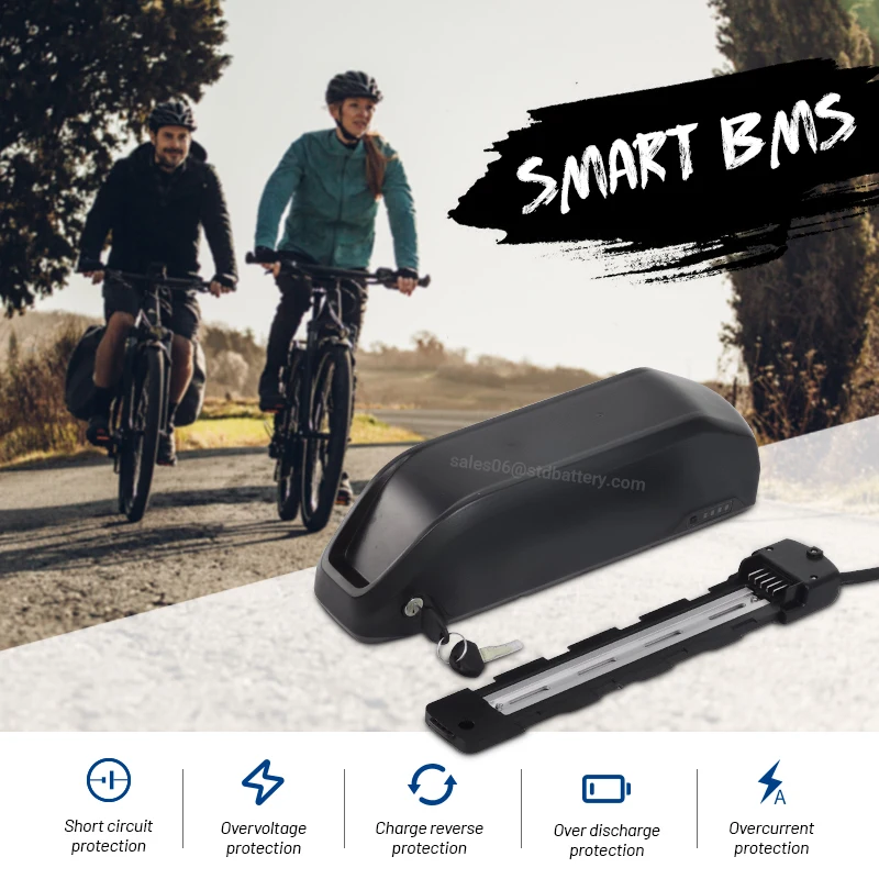 Bafang-電動自転車用バッテリーパック,52v,48v,18650,ダウンチューブ 