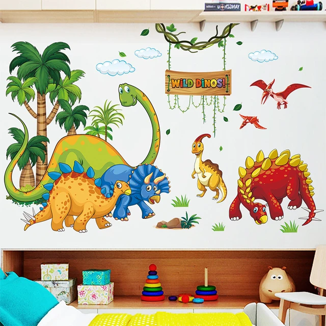 Cartoon Animal Dinosaur Stickers Children\'s Room Decoration ...