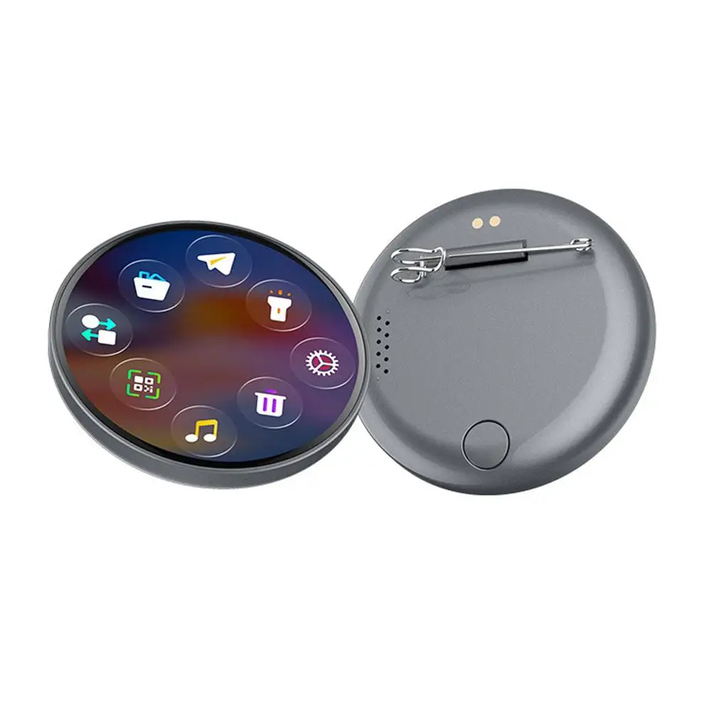 Smart Digital Badge Dynamic Electronic Display Outdoors E-Badge LED Touch Screen Dynamic Gift for Otaku Fans Home Decor