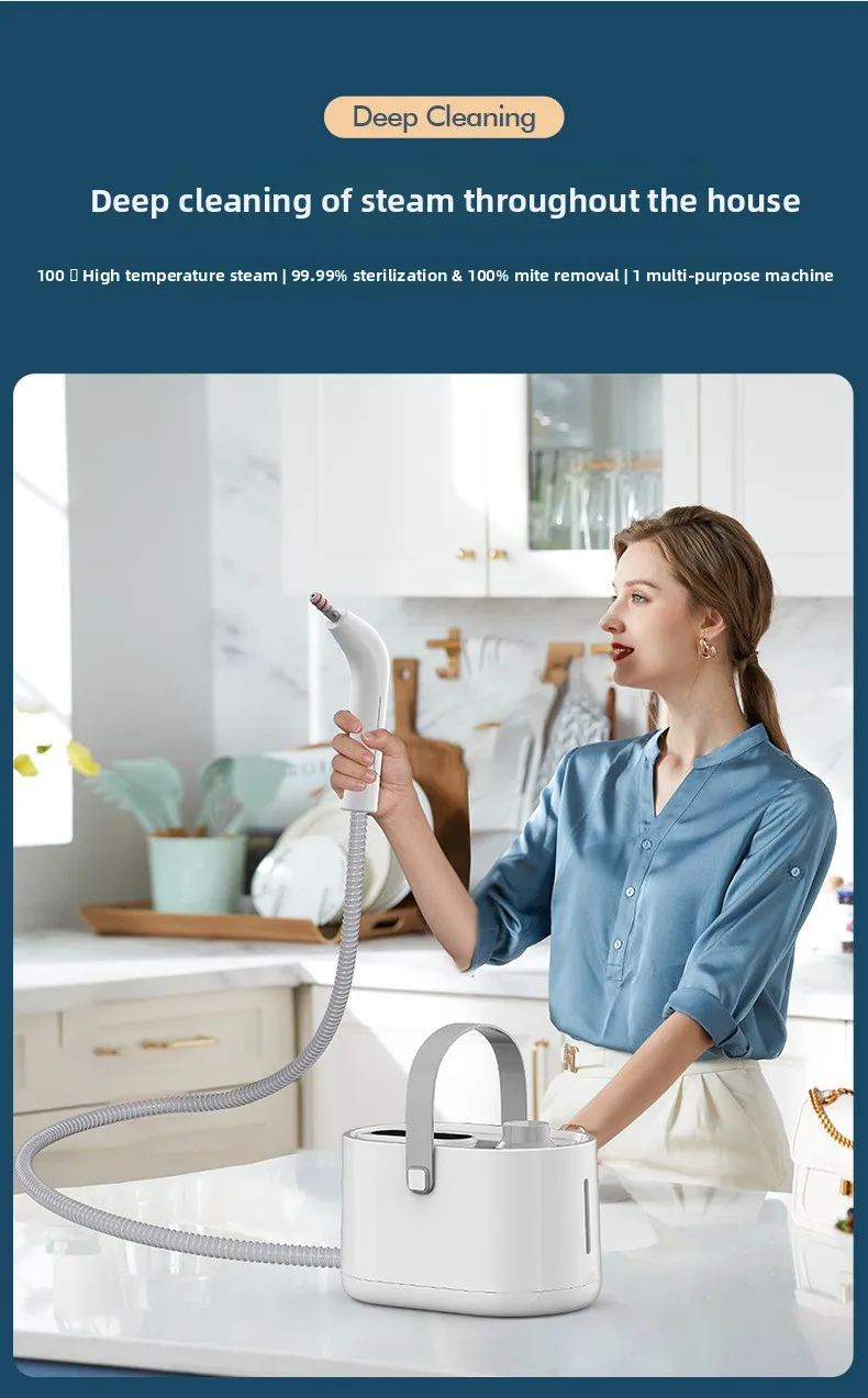 Description Picture 3 of itemPortable Steam Cleaning Machine, High Pressure And High Temperature Deep Cleaning Suitable For Floor/Kitchen Fast Sterilization