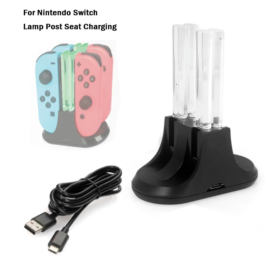 Nintendo Switch 4コントローラー用充電ドック,LEDインジケーター