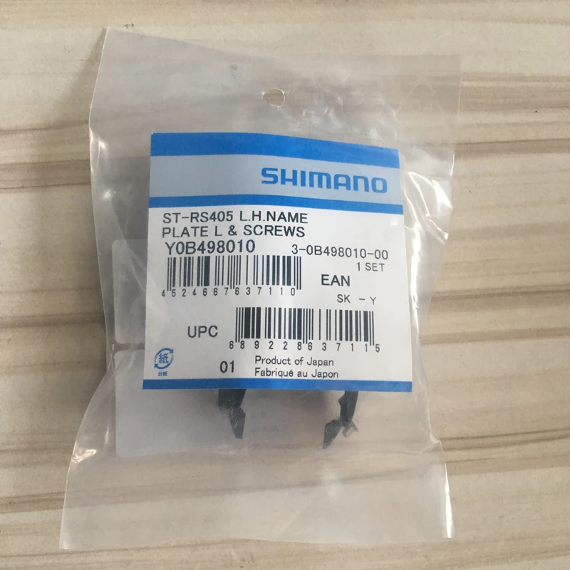 シマノ-ネームプレートと固定ネジ、左手と右手、ST-R785、rs405、rs505