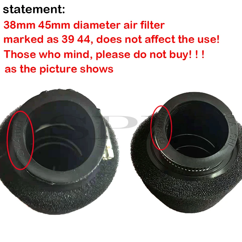 35mm 38mm 42mm 45mm 48mm 50mm stright and Bend Elbow Neck Foam Air Filter Sponge Cleaner Moped Scooter Dirt Pit Bike cycle air filter motorcycle air filter air filter cleaner
