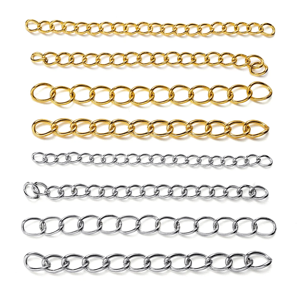 50pcsStainlessSteel5cmWeldedExtensionChainGoldNecklaceBracelet