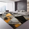 Black Abstract Geometry Carpets Living Room Decoration Golden Carpet Modern Home Anti-slip Floor Mat Room Decor Cloakroom Rug 3