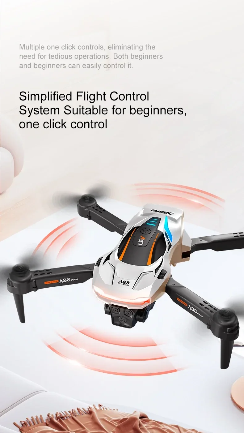 Description Picture 5 of itemIconic Brand A88 Drone 8K Profesional Dual-Camera Aerial Photography 360 Obstacle Avoidance Flow Positioning Fold Quadcopter Toy