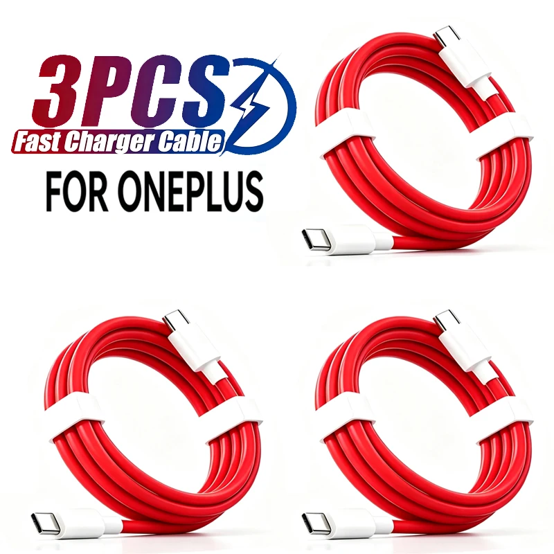 3PCS High-Speed 100W USB Type C Charger Cords with Dash Charging Capability