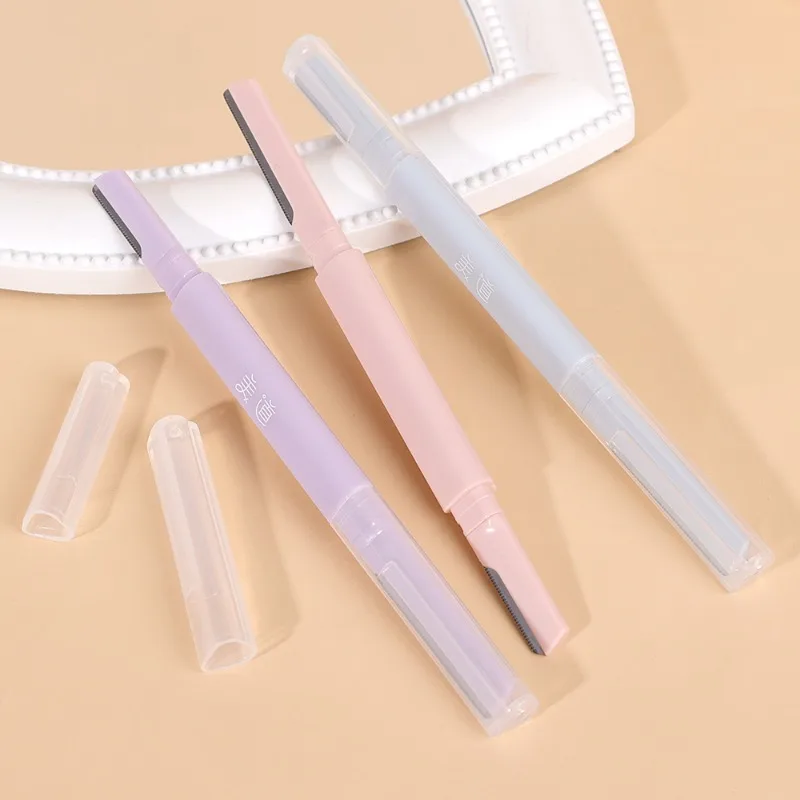 Safe Anti-scratch Eyebrow Trimmer Knife Face Hair Eyebrow Shaving Blade Portable Eye Brow Razor Beginner Beauty Makeup Tool Set 6