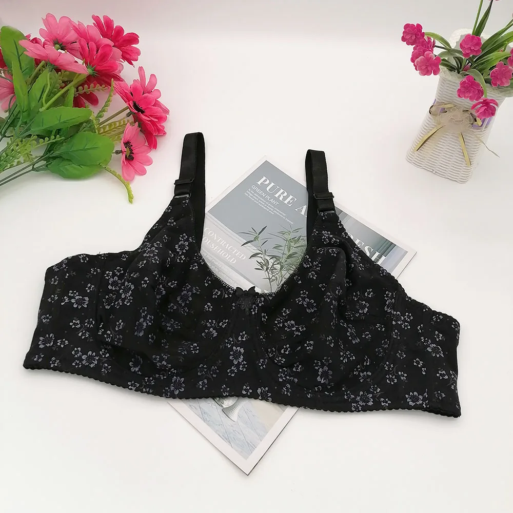 Top Mother Bra printed Cotton Bra Comfy Brassiere DEMI Sexy Lingerie  Underwire Breathable Bralette Unlined Push UP Underwear C19