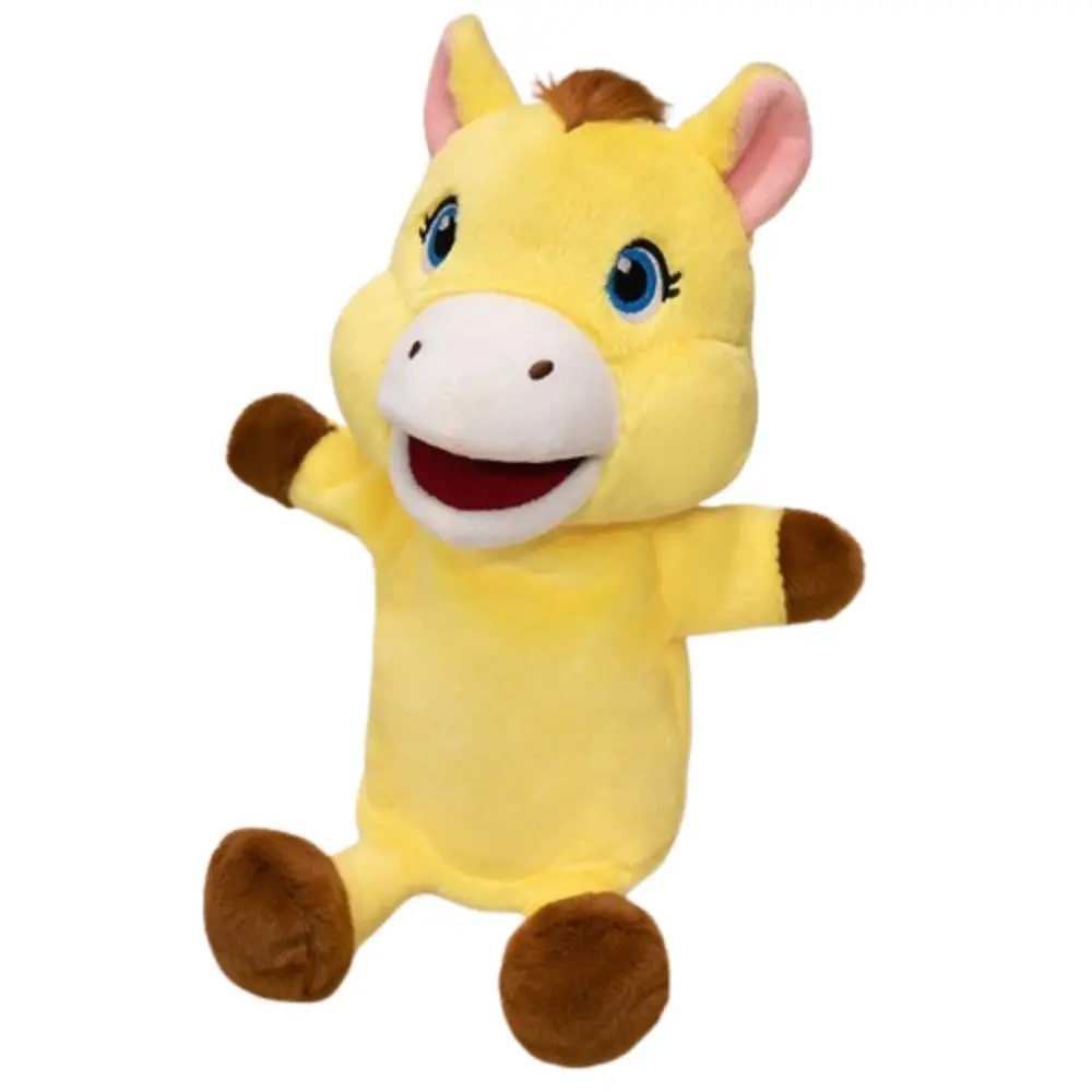 Horse Animal Little Horse Puppet Storytelling Soft Stuffed Plush Horse Toys 30cm Simulation Hand Finger Story Puppet New Year