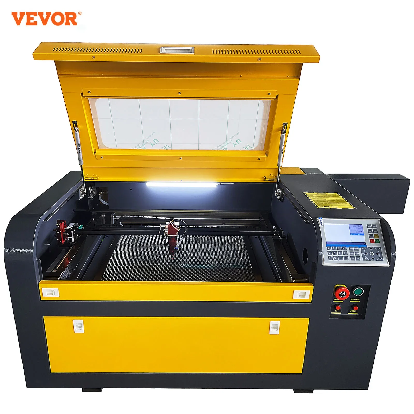 Vevor 60W Incisore Laser Co2 40*60Cm Macchina Da Taglio Ruida Per Legno Gomma Acrilica Incisore Laser Stampante Strumento Di Raffreddamento Ad Acqua