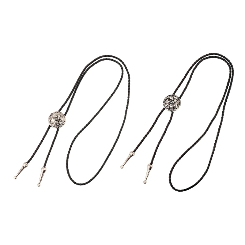 

Bolo Tie for Men Carnivals Western Necktie Alloy Horse Head Buckle Bolo Tie for Shirt Sweater Decorative Necktie for Men