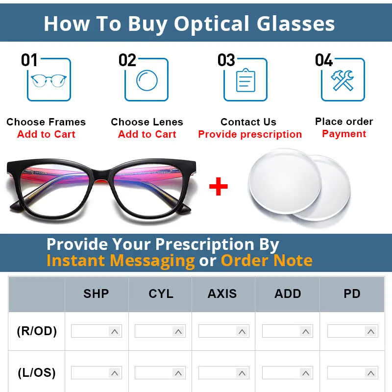 54525 Student Blue-Ray Glasses Holder Candy Color Customizable Prescription Glasses Computer Optical