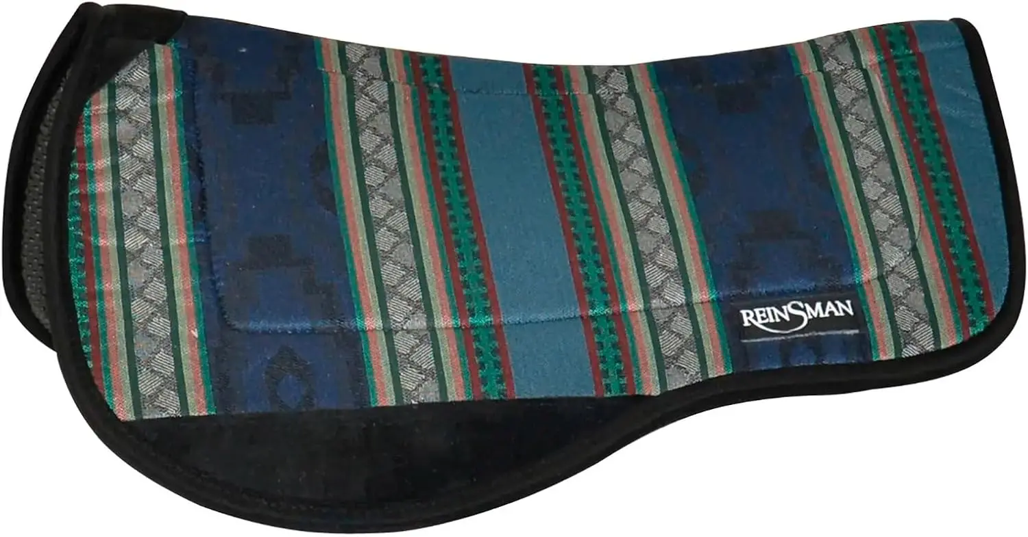 Reinsman Contoured Trail Pad with Breathable Non-Slip Tacky Too Bottom-Comfortable Durable Shock-Absorbing Stain & UV Resistan
