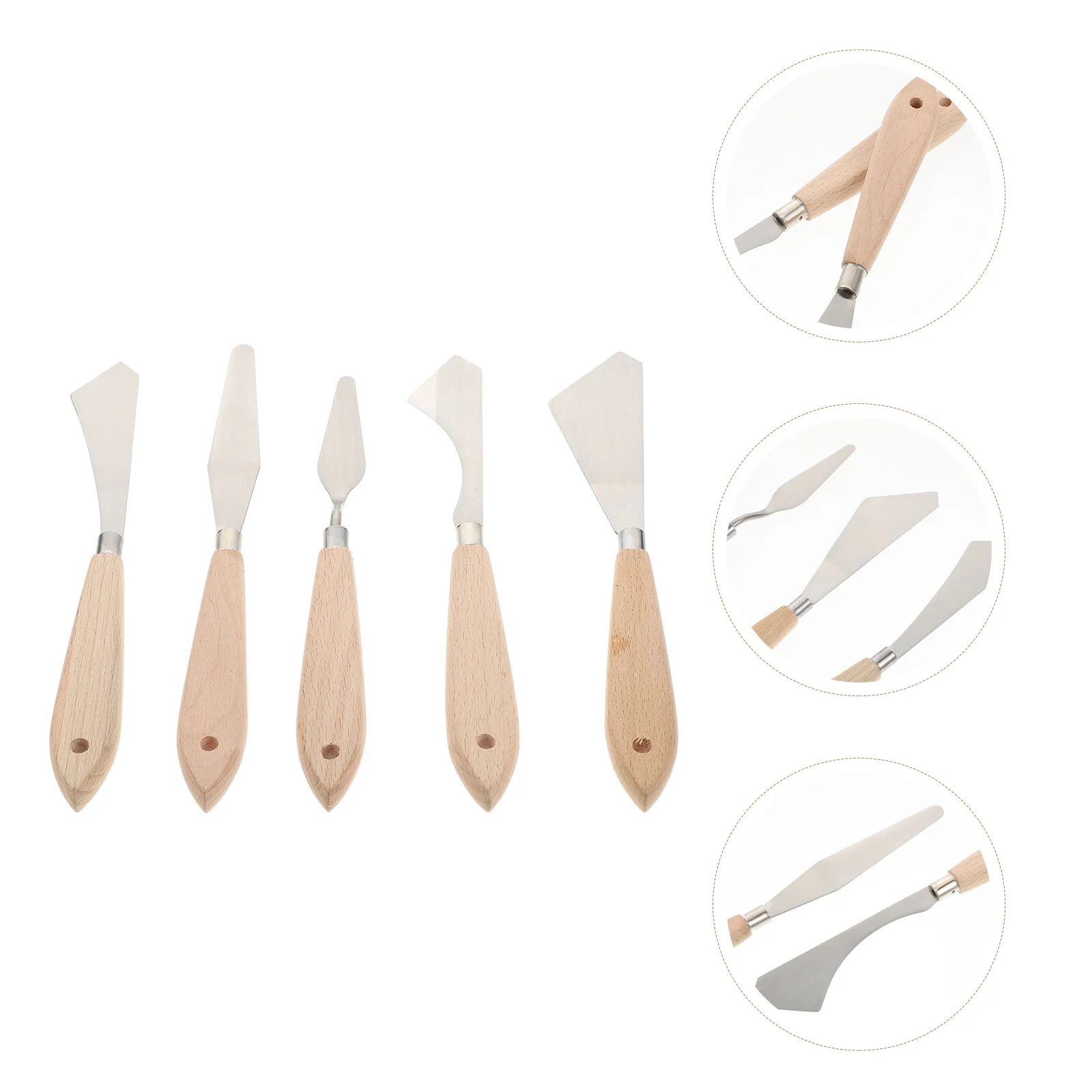 Shaped Oil Painting Knife Practical Spatulas Canvas Tool Stainless Steel Cutters Shovels Metal Palette Painting Scrapers