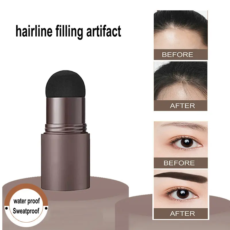 Beard Filler Beard Filling Powder Waterproof Mustache Repair Enhancer Shaping Stamp for Men Black/Dark Brown Cover Care