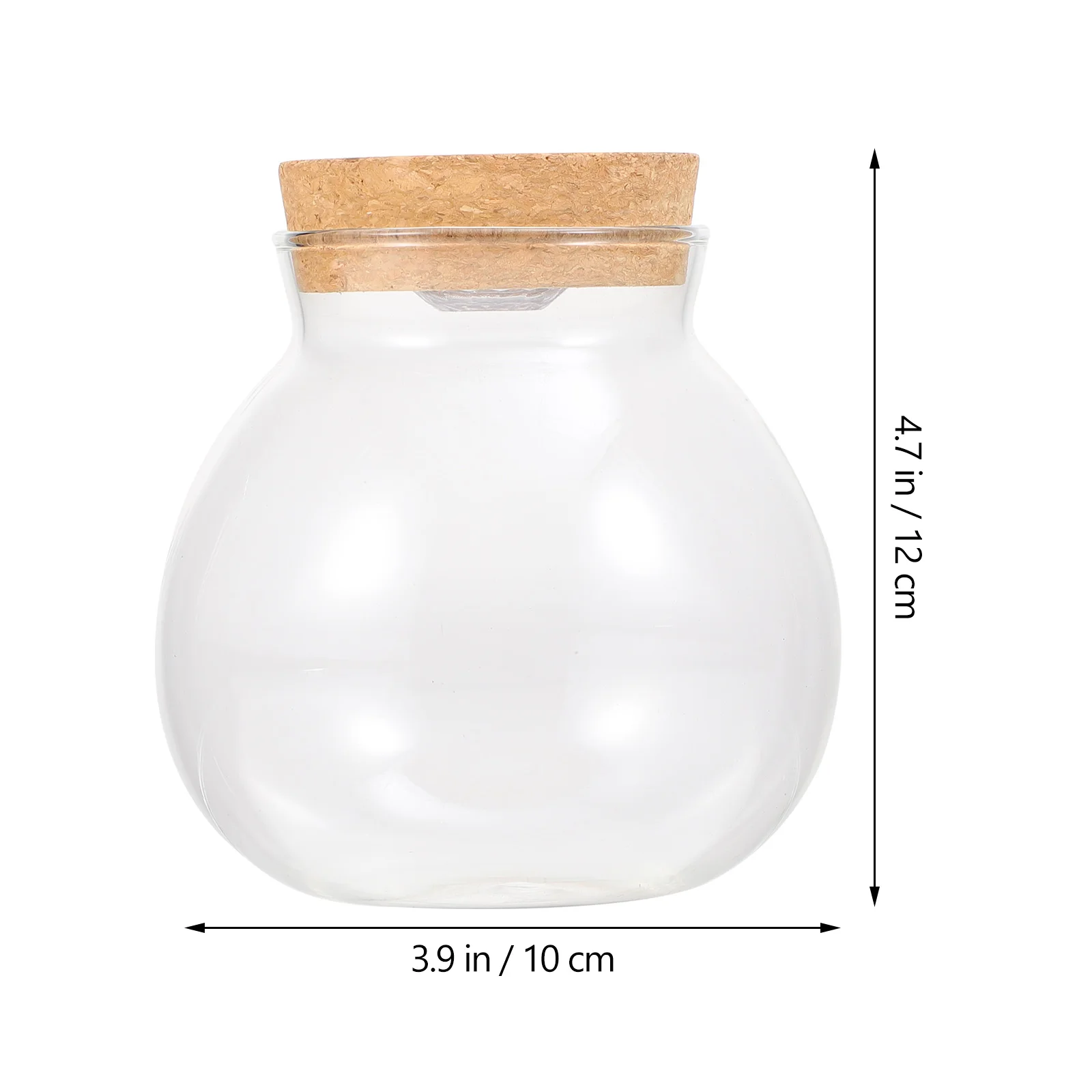 Micro Landscape Glass Bottle Vase Mouth Ball Moss Vase Hydroponic Terrarium Container Fish Tank Bottle With LED Light 6