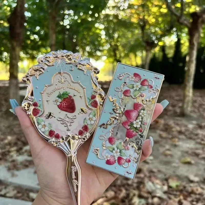 Flower Knows Vanity Mirror Violet Strawberry Rococo Hand Mirror