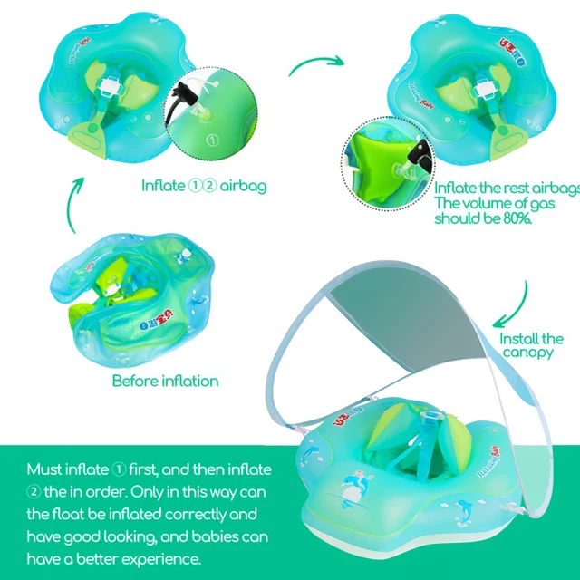 Upgrades Baby Swimming Float Inflatable Infant Floating Kids Swim Ring Circle Bathing Summer Toys Float Ring Toddler Pool Float 5