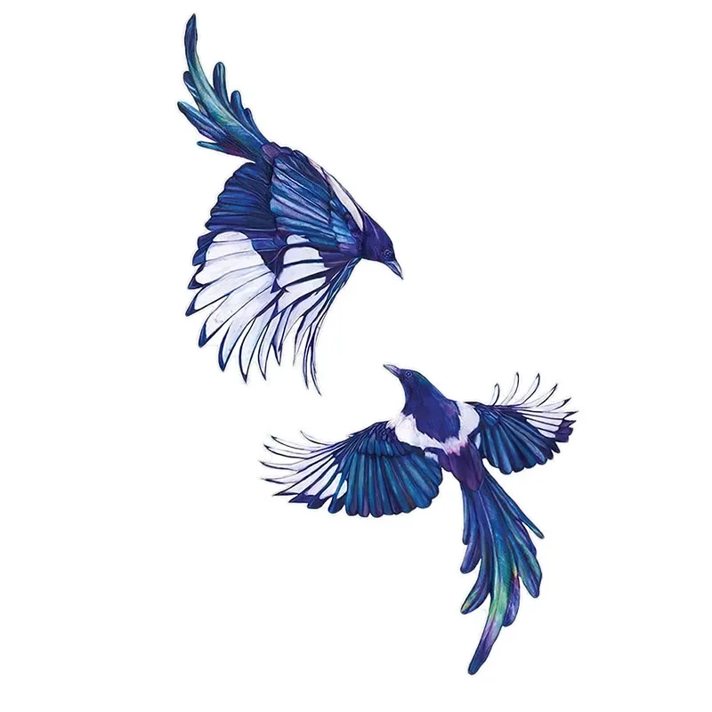 Wall Stickers Toilet Stickers Hummingbird Hand Painted Bird Sticker for Home Decoration
