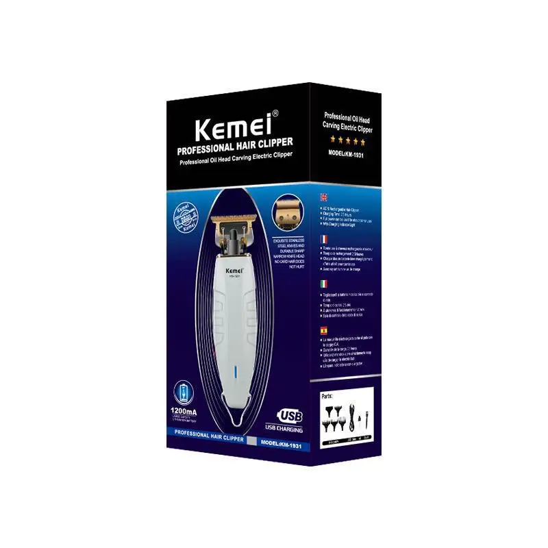 Kemei Hair Trimmer for Men Cordless Beard Hair Clipper Electric Cutting Machine Rechargeable hair clipper hair trimmer