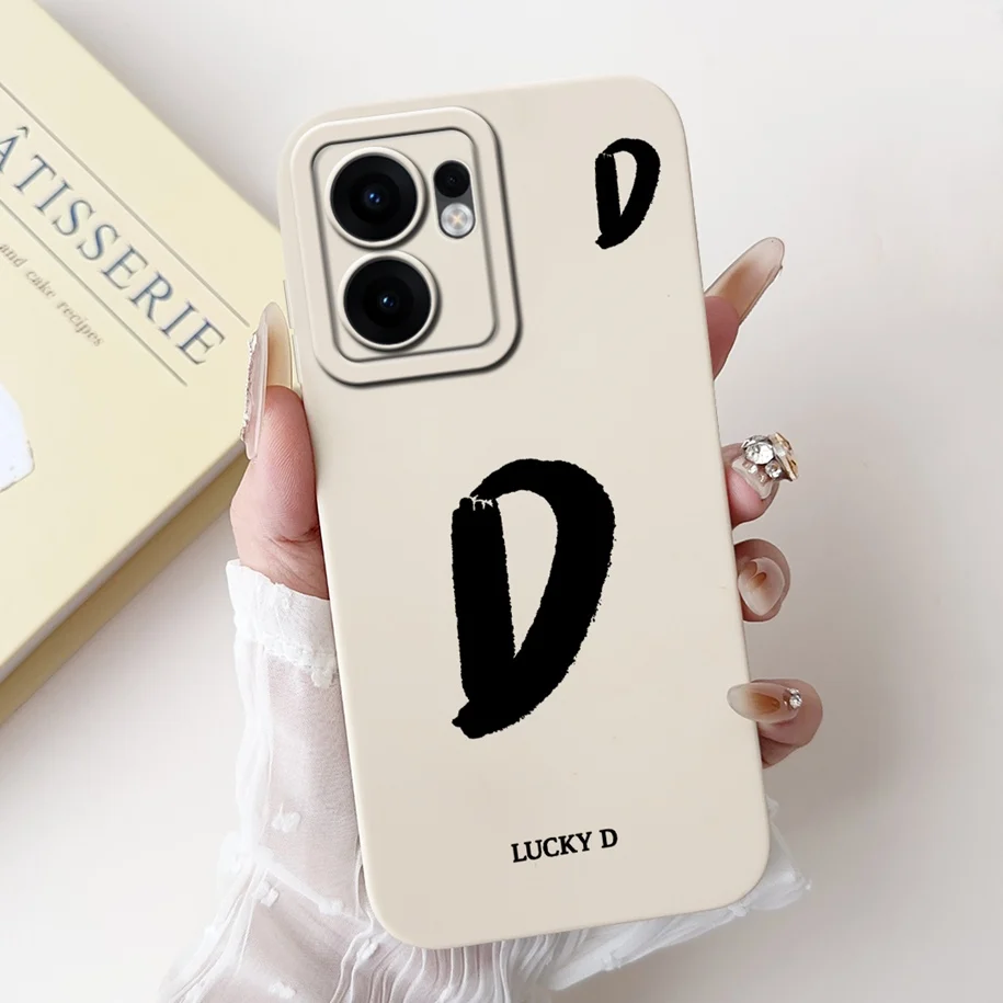 Stylish Cute Letters Shockproof Back Cover with Camera Lens Protection