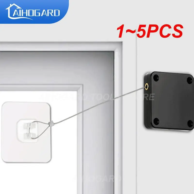 Door Closer Punch-free Automatic Door Closer Automatically Close 500/800/1000g Pull Door Closers For Wooden Sliding Glass Metal 1~5PCS
