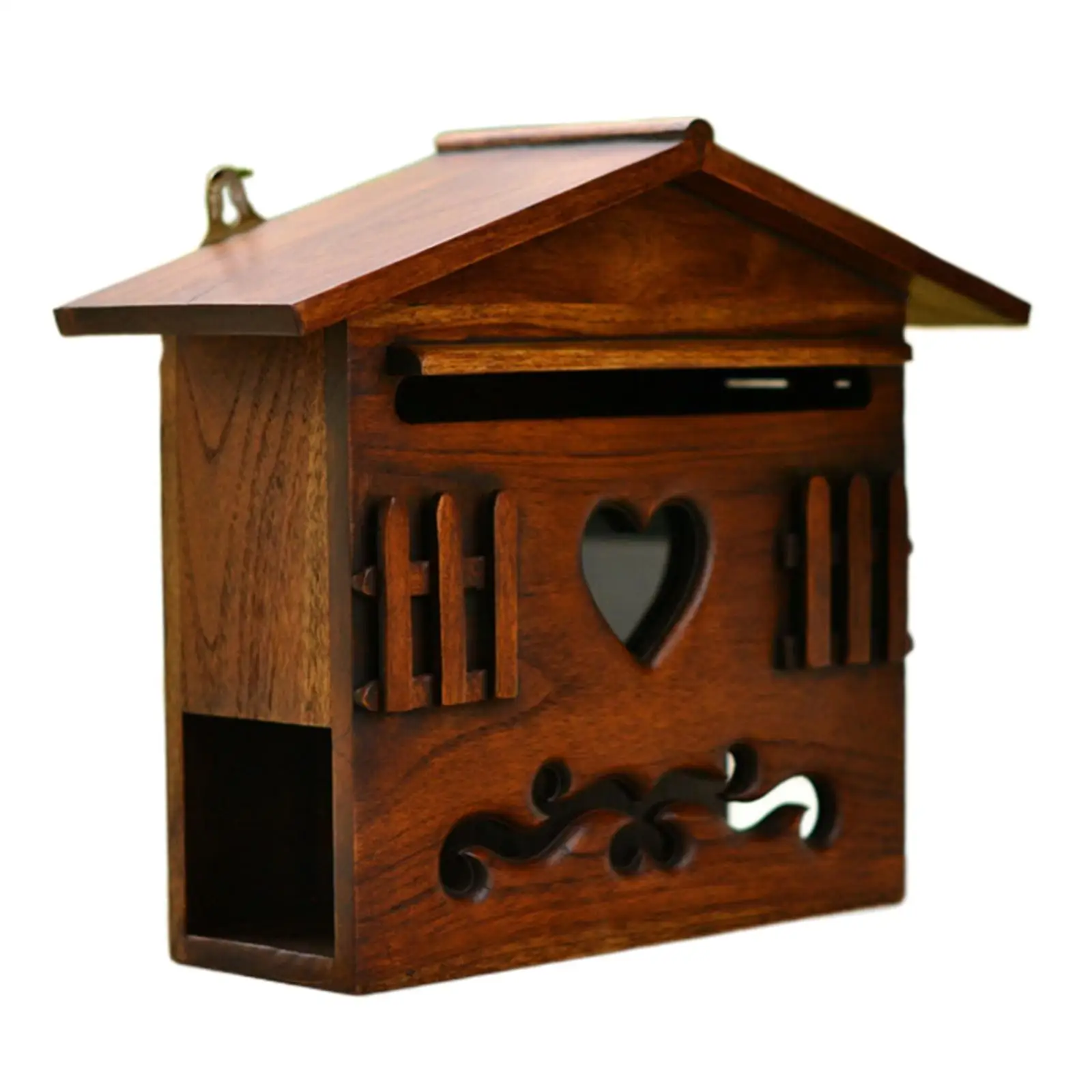 Locking Mailbox Rural Holds Documents Bills Letters Keys Mail Organizer For Hallway