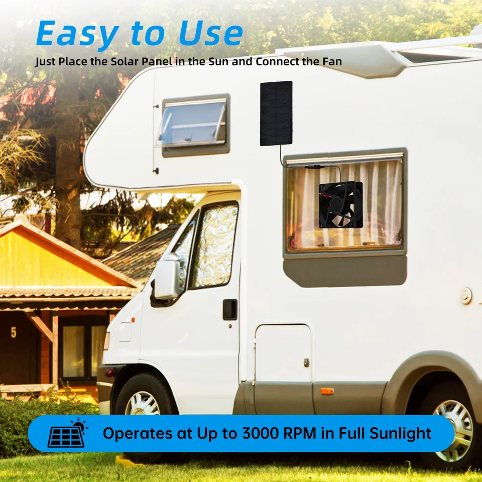 URPIZY Solar Dachventilator 200mm - Leise Warmluft Absaugung