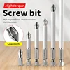 6 PCs Non-Slip Magnetic Cross Head Household Electric Driver Screw Set - High Hardness Hand Drill Bits for Electric Screwdrivers 1